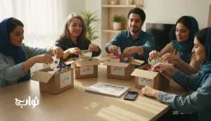 نیت جمعی در کار خیر گروهی؛ هم‌افزایی اعضا هنگام بسته‌بندی کمک‌های کوچک در خانه، مجله ثواب