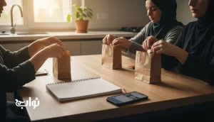 پویش بی‌صدا برای ثواب نیت جمعی در مجله ثواب؛ چند نفر در حال آماده‌سازی کمک‌های کوچک بدون نمایش