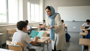اثر پنهان آموزش در معلمی؛ تصویر نمادین از کلاس و ارتباط انسانی | مجله ثواب